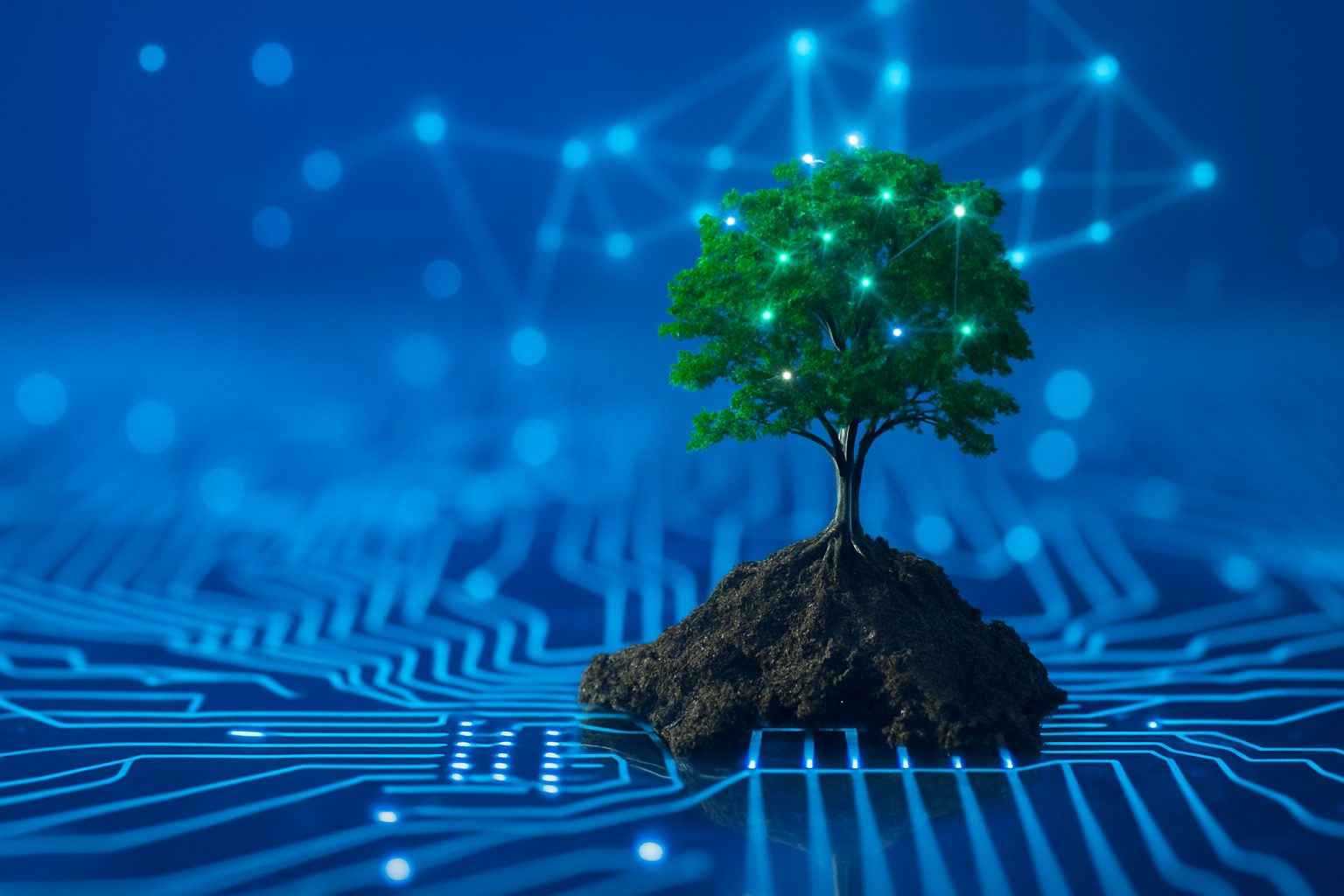 Arbre et technologie unis